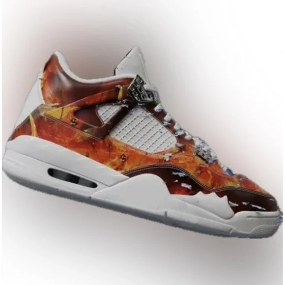 Kito Afterlife Jordan 4 Retro Style Custom Unique Design With Tear Away Feature.